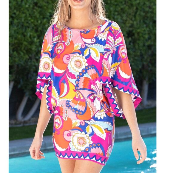 Trina Turk Sevilla Tunic Cover Up Large - Picture 3 of 9